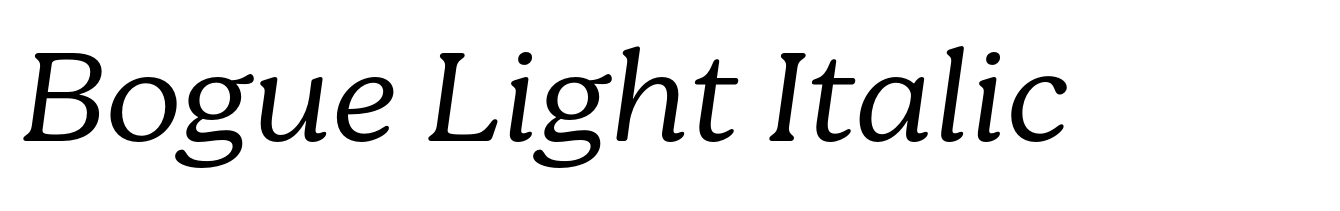Bogue Light Italic